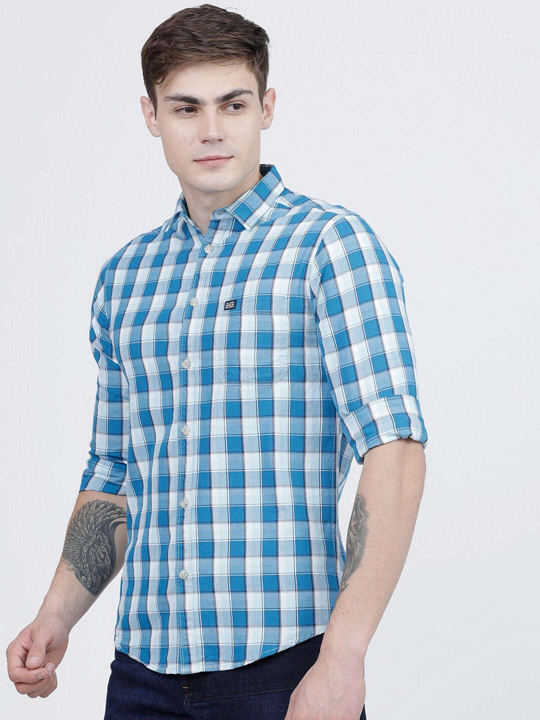 Shop Men Checked Shirt Online.