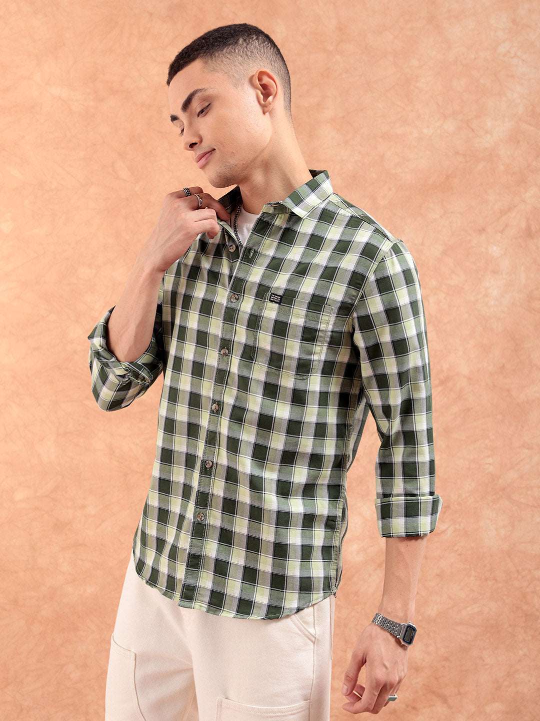 Shop Men Checked Shirt Online.