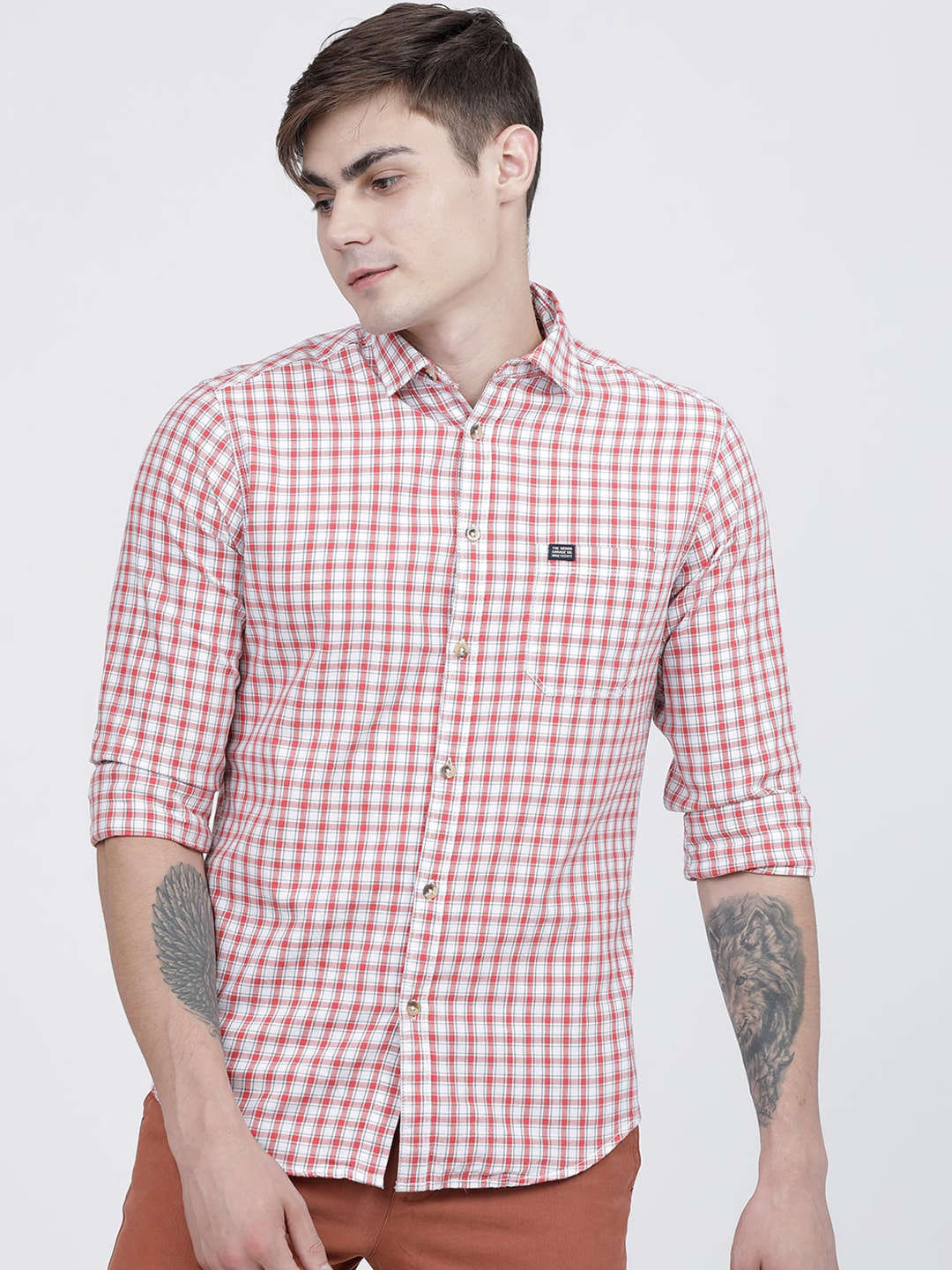 Shop Men Checked Shirt Online.