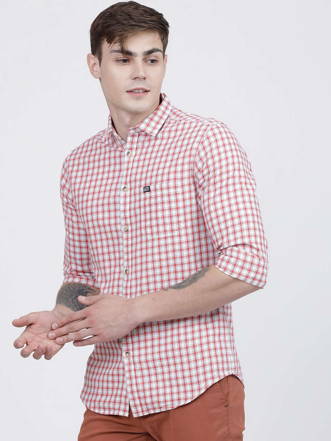 Shop Men Checked Shirt Online.