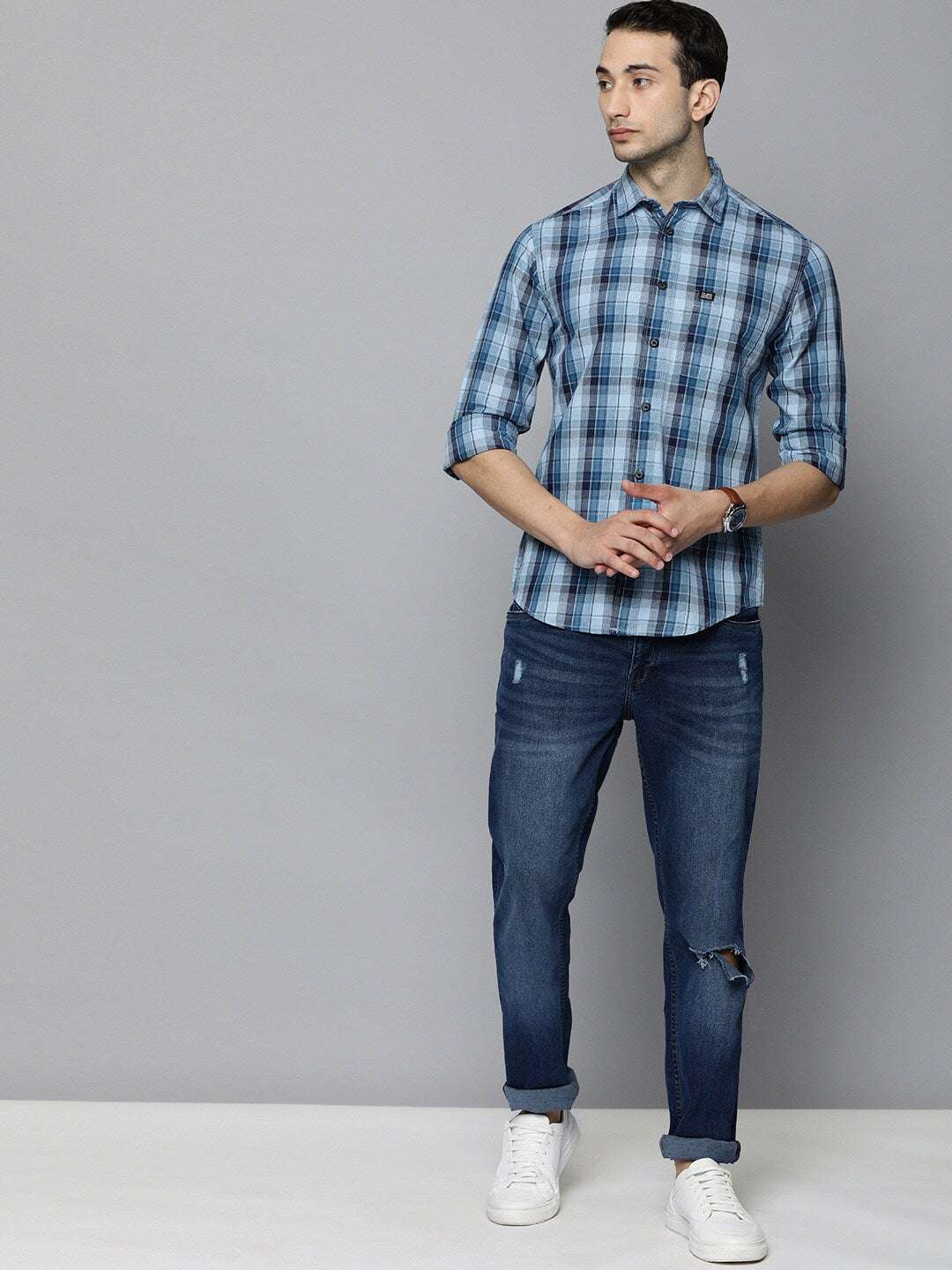 Shop Men Checkered Shirt Online.