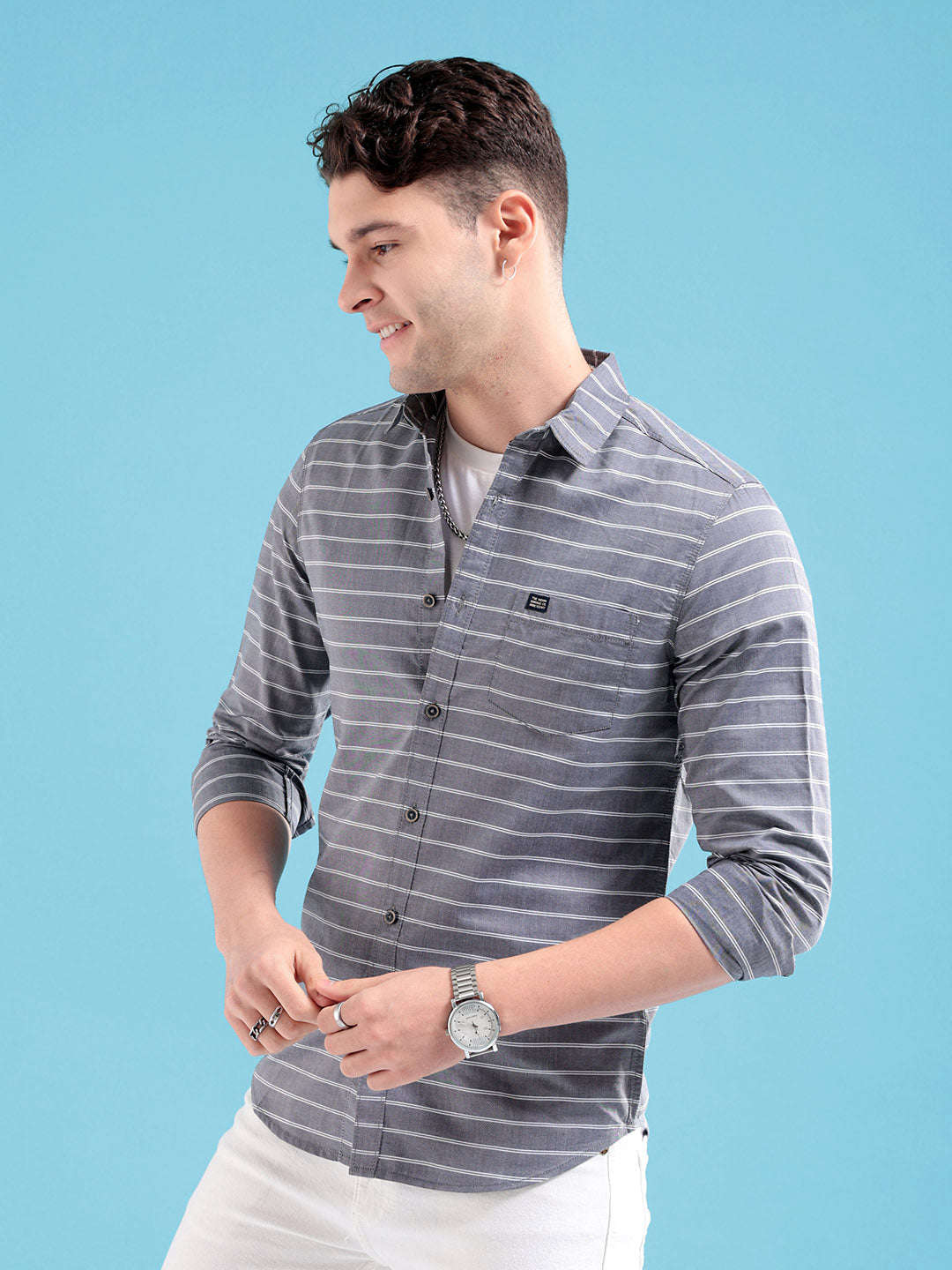 Shop Men Striped Shirt Online.