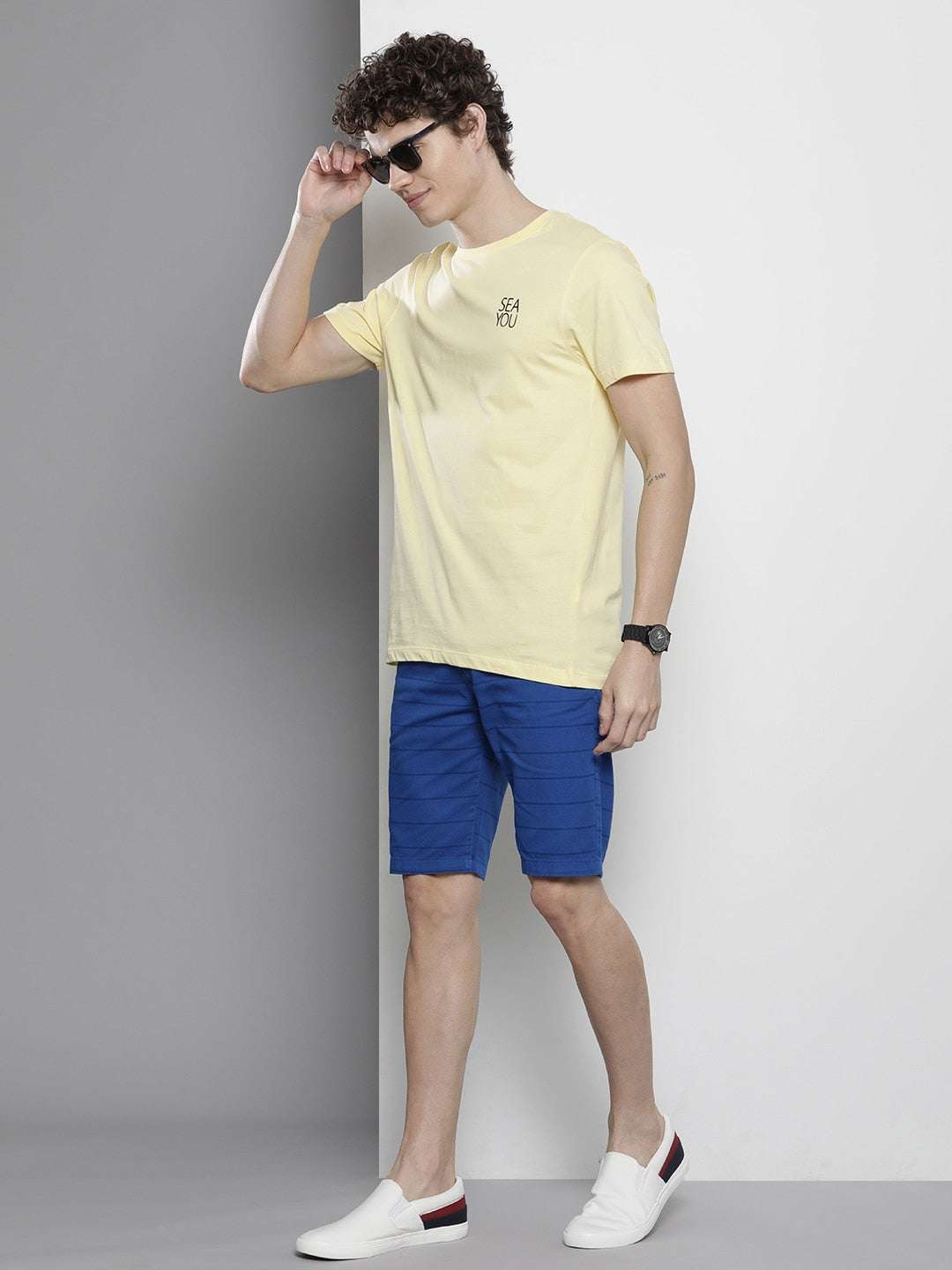 Shop Men Striped Shorts Online.