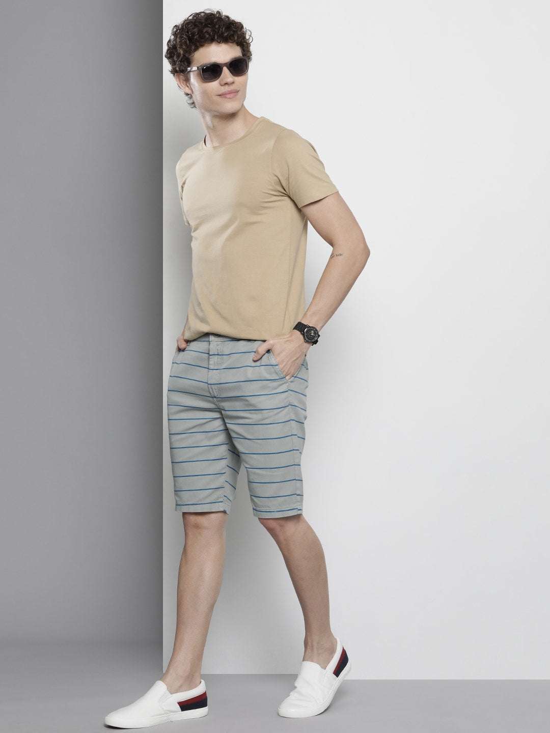 Shop Men Striped Shorts Online.