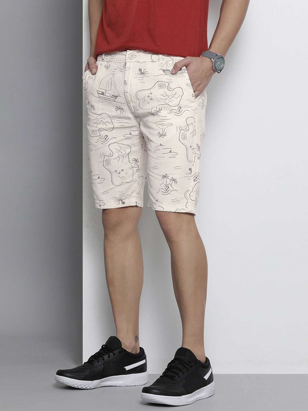 Shop Men Abstract Printed Shorts Online.