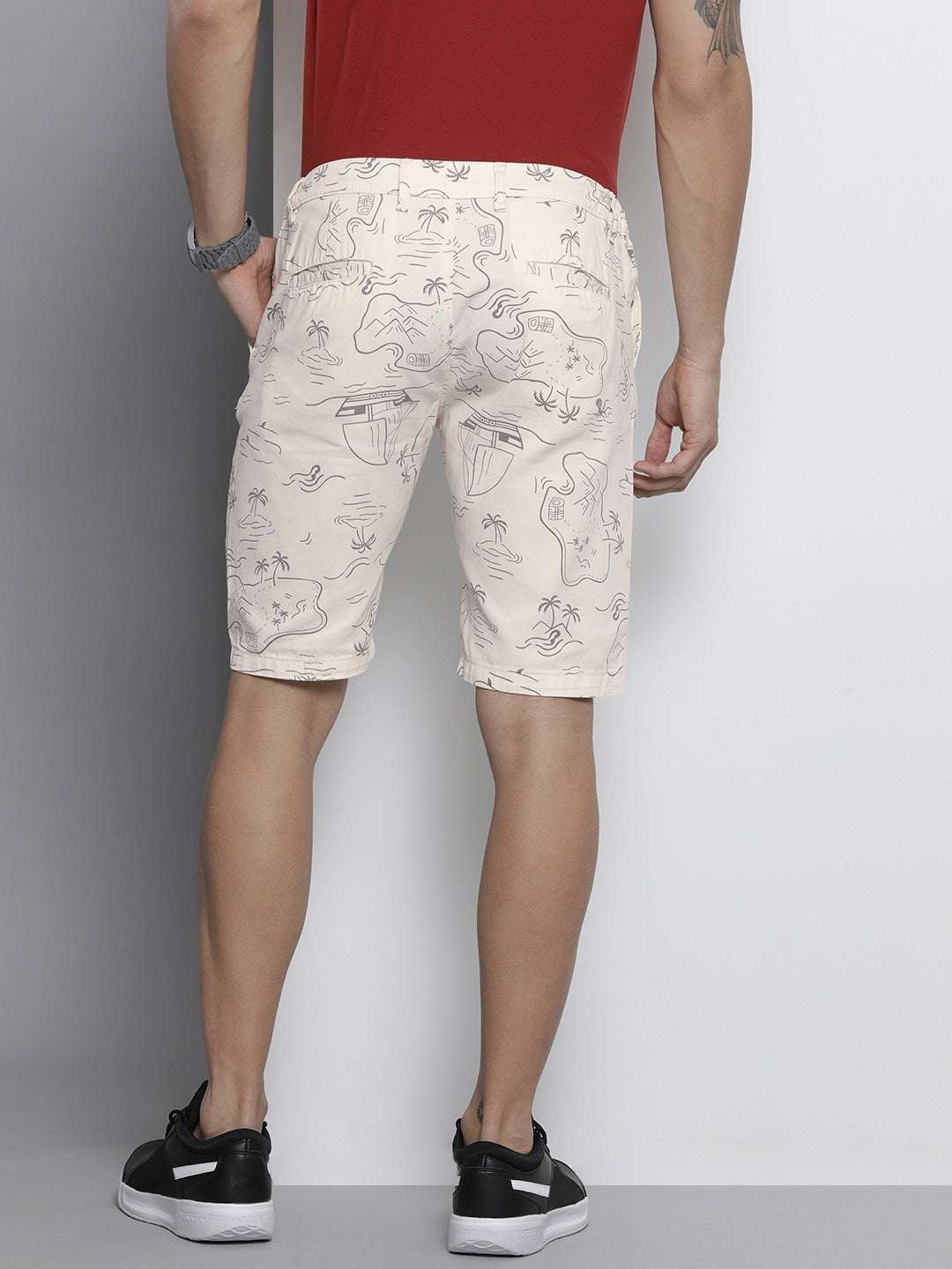 Shop Men Abstract Printed Shorts Online.