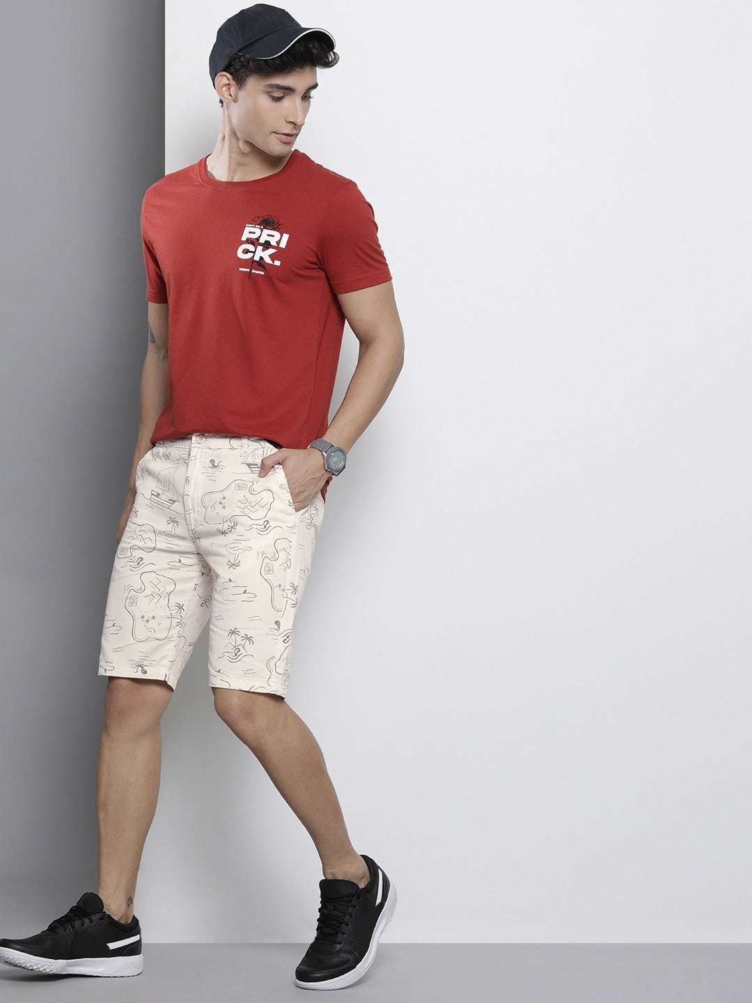 Shop Men Abstract Printed Shorts Online.