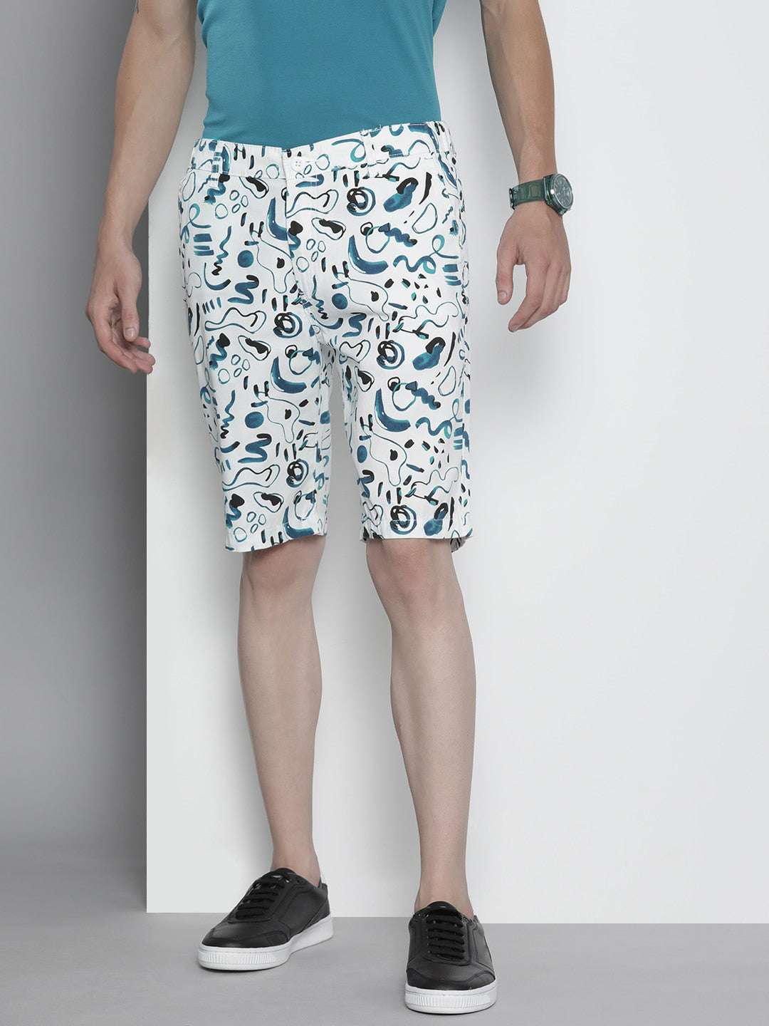 Shop Men Abstract Printed Shorts Online.