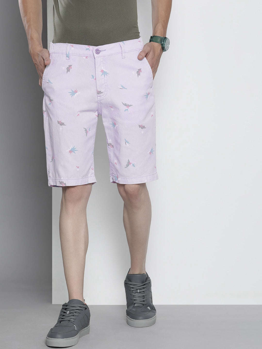 Shop Men Abstract Printed Shorts Online.