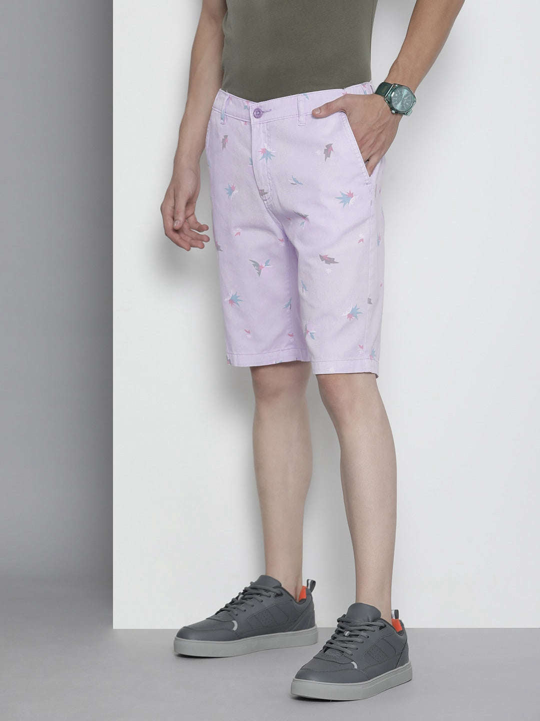 Shop Men Abstract Printed Shorts Online.