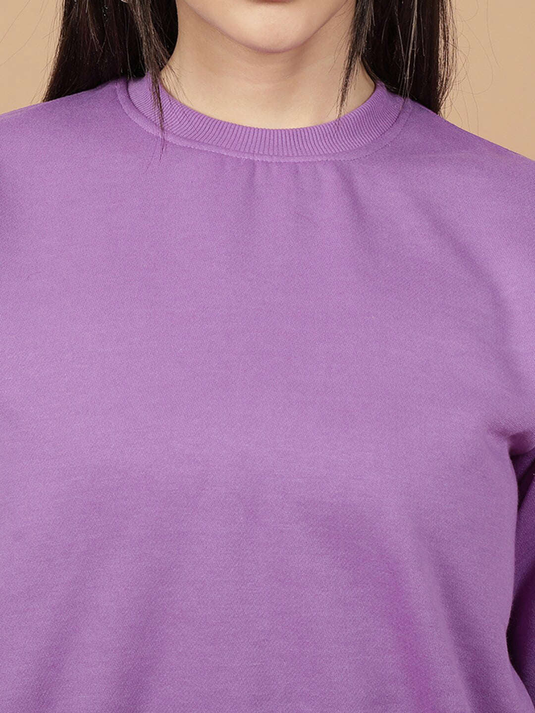 Shop Women's Solid Regular Fit Sweatshirt Online.