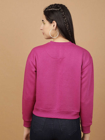 Shop Women's Solid Regular Fit Sweatshirt Online.