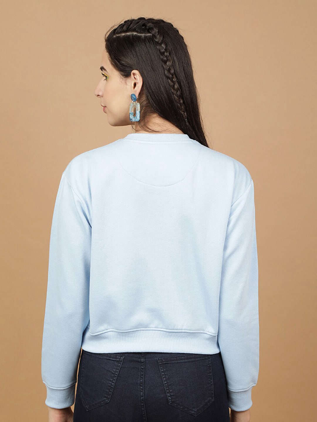 Shop Women's Solid Regular Fit Sweatshirt Online.