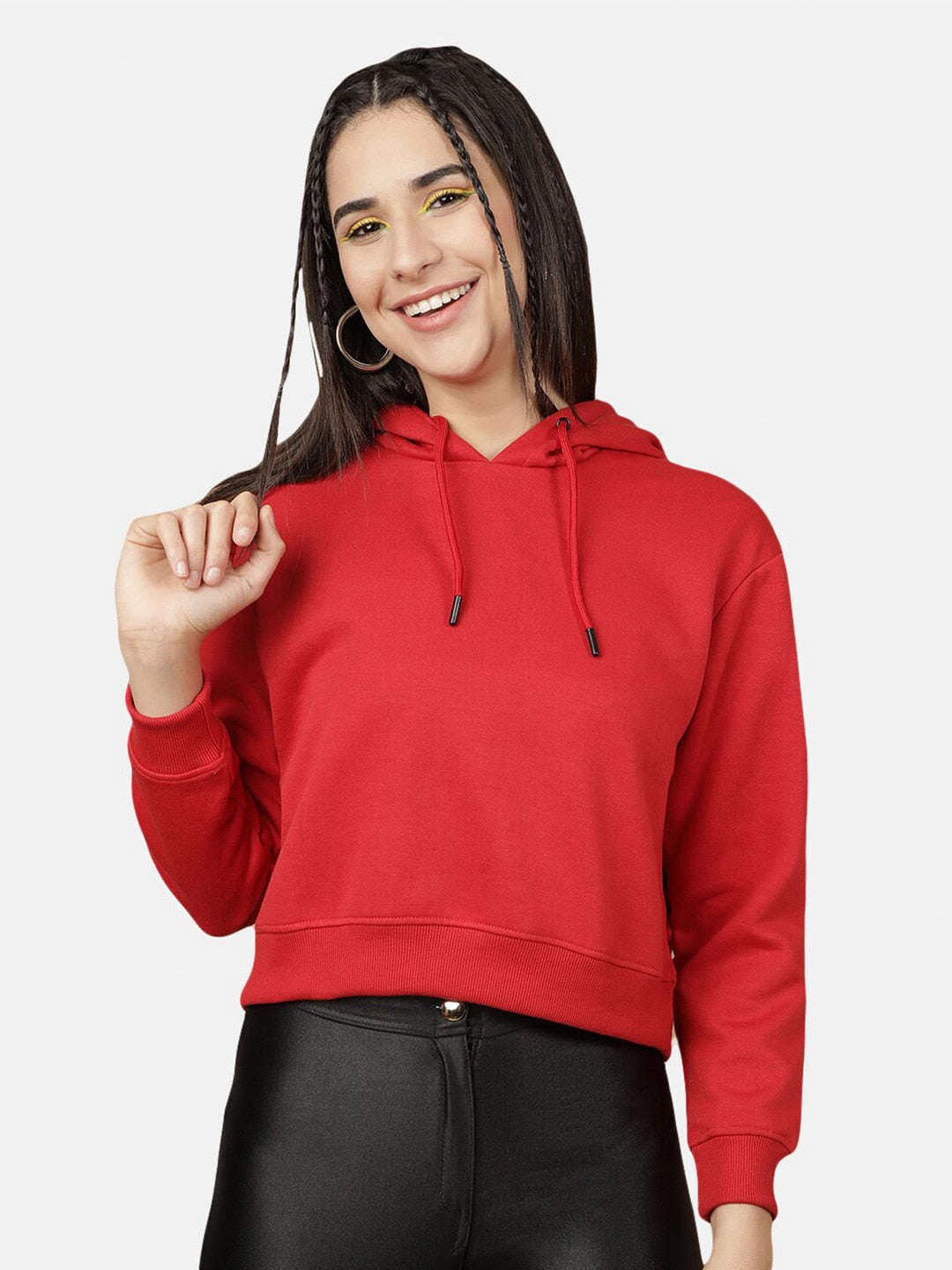 Shop Women's Solid Regular Fit Sweatshirt Online.