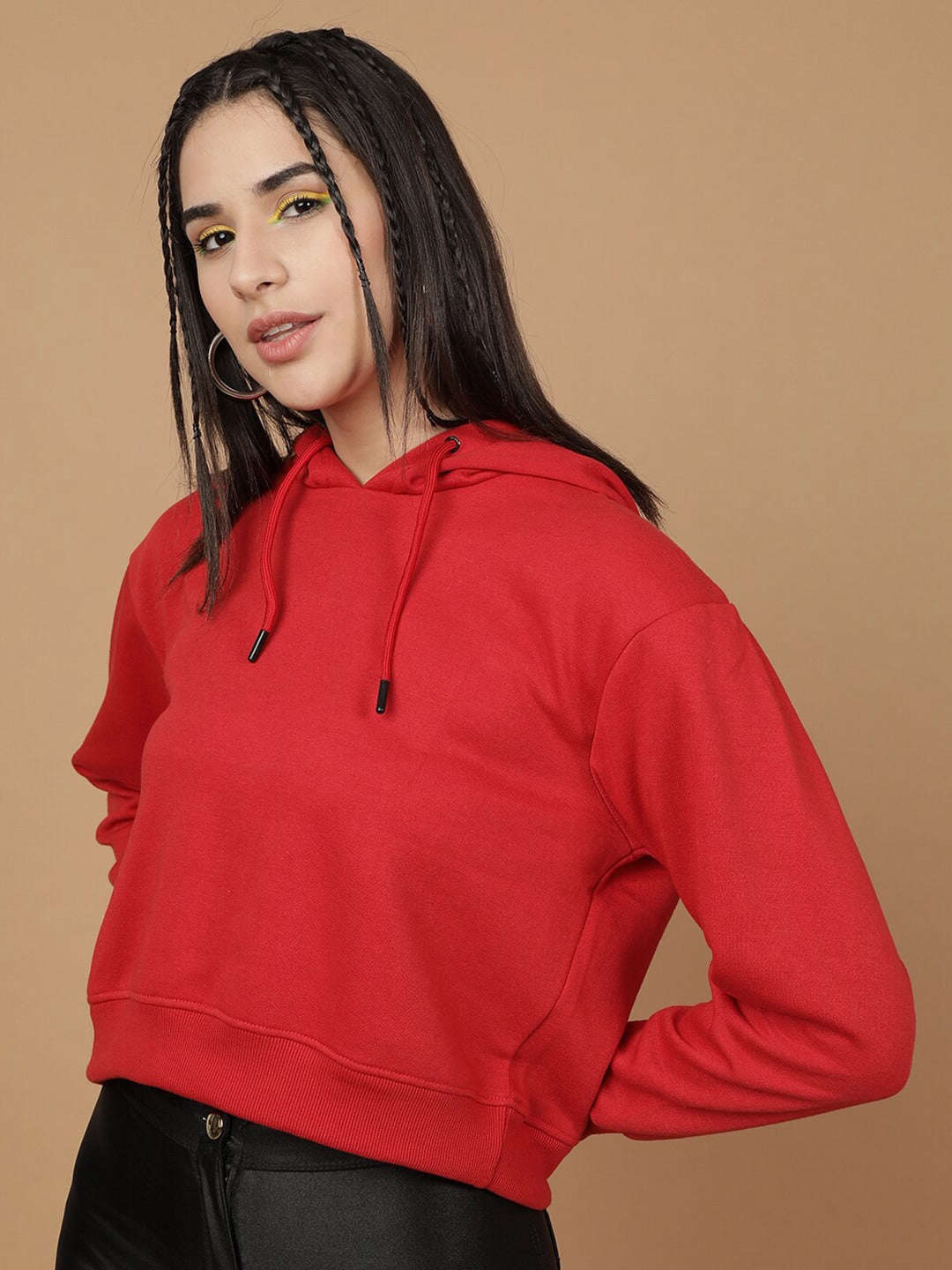 Shop Women's Solid Regular Fit Sweatshirt Online.