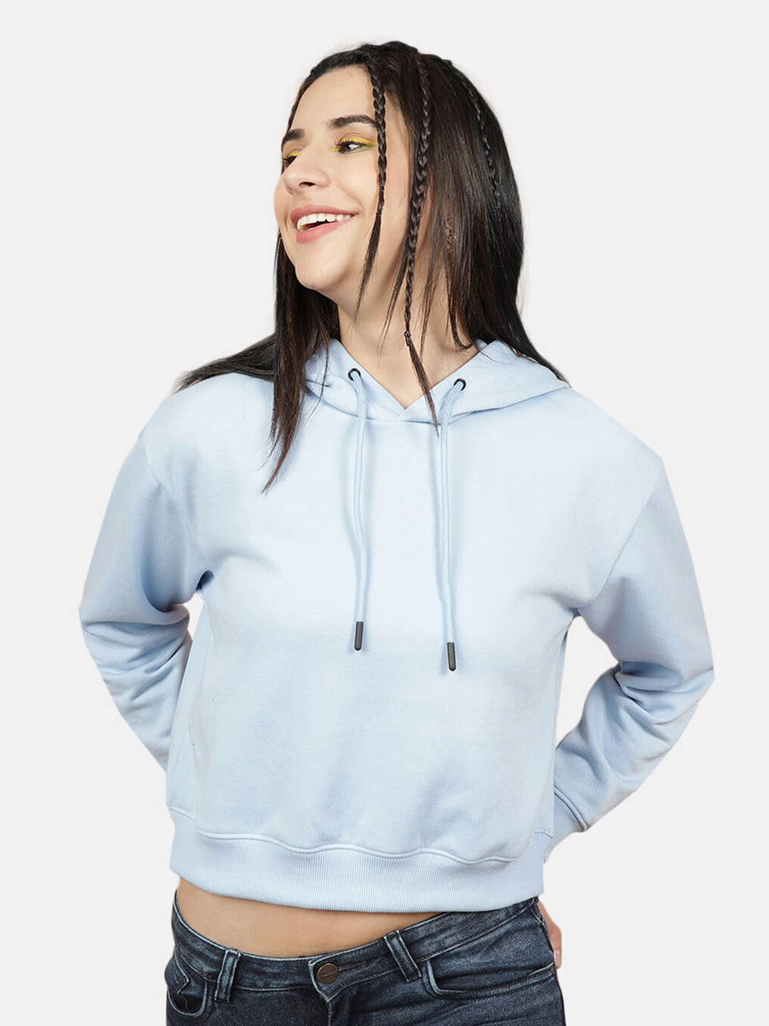 Shop Women's Solid Regular Fit Sweatshirt Online.