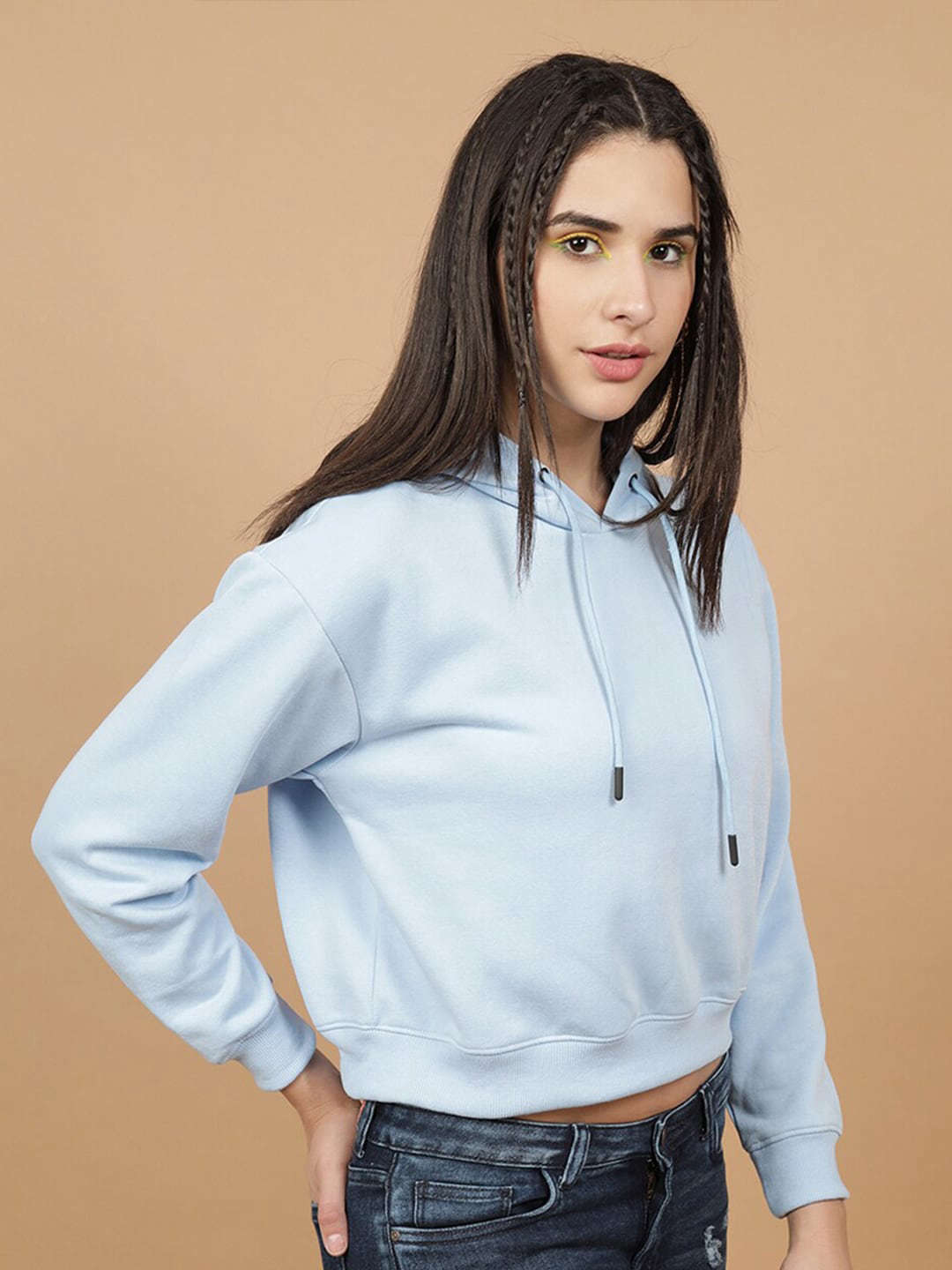 Shop Women's Solid Regular Fit Sweatshirt Online.