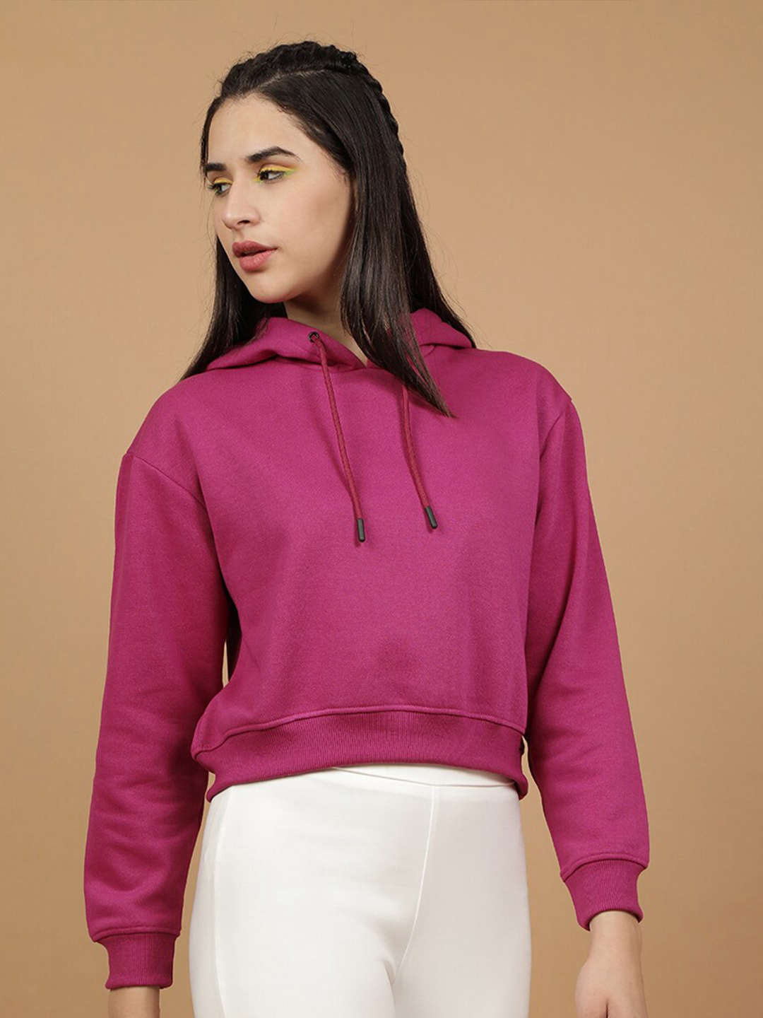 Shop Women's Solid Regular Fit Sweatshirt Online.