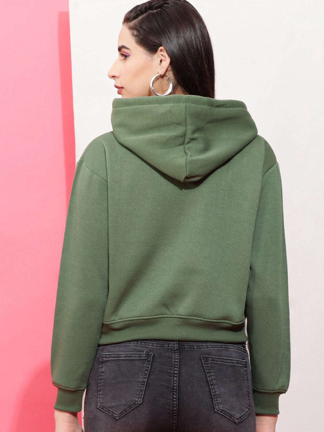 Shop Women's Solid Regular Fit Sweatshirt Online.