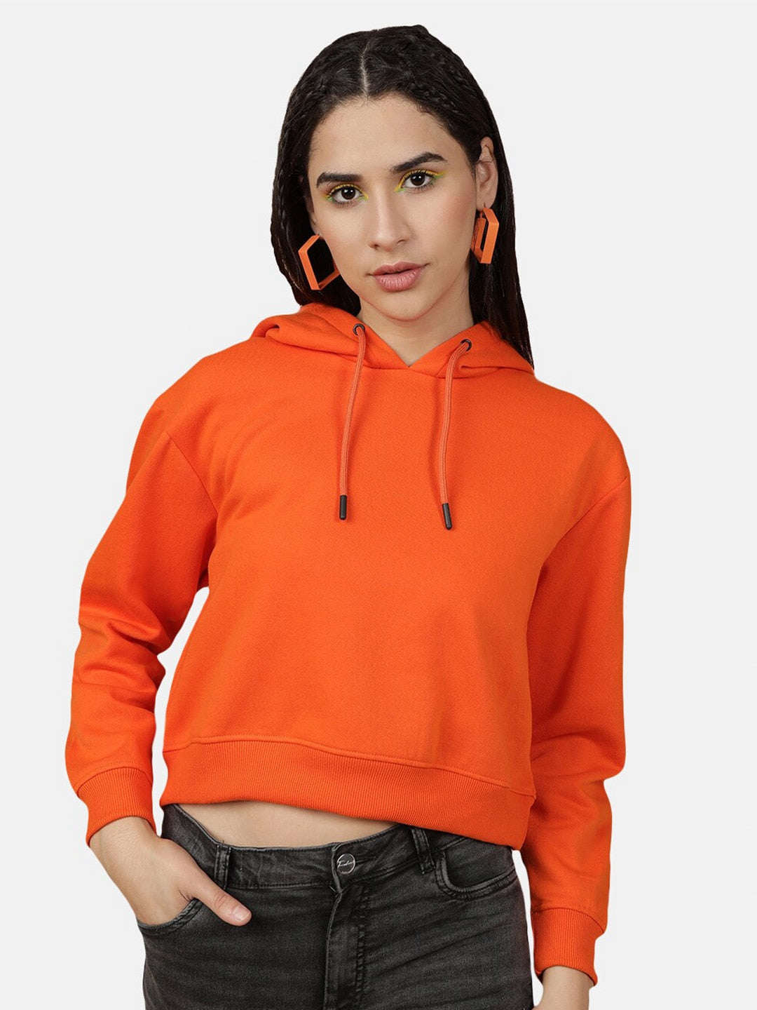 Shop Women's Solid Regular Fit Sweatshirt Online.