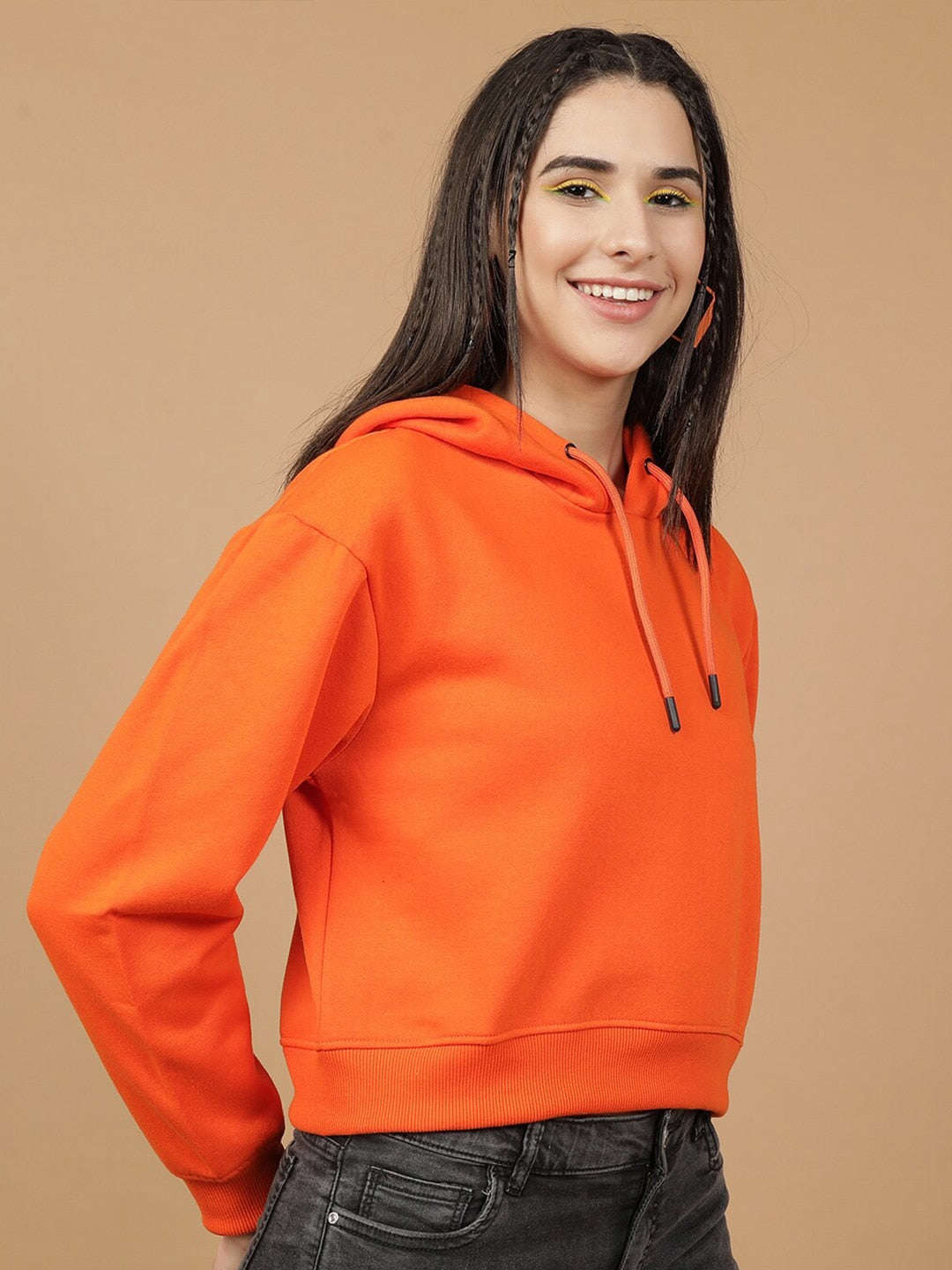 Shop Women's Solid Regular Fit Sweatshirt Online.