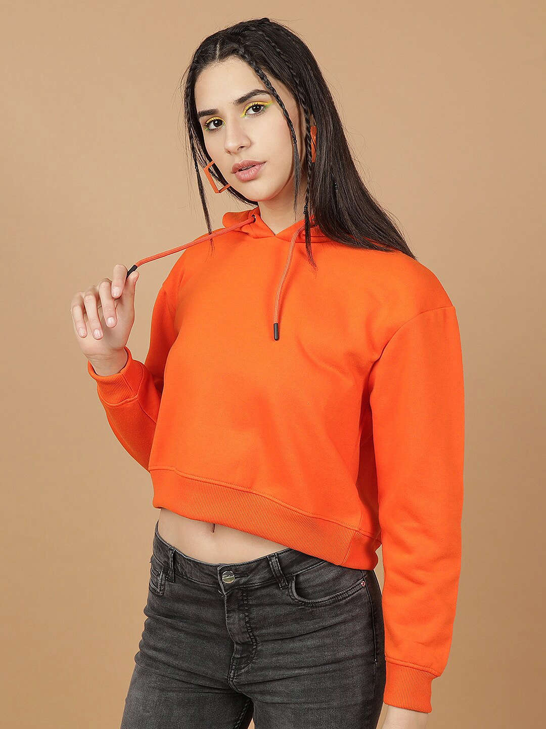 Shop Women's Solid Regular Fit Sweatshirt Online.