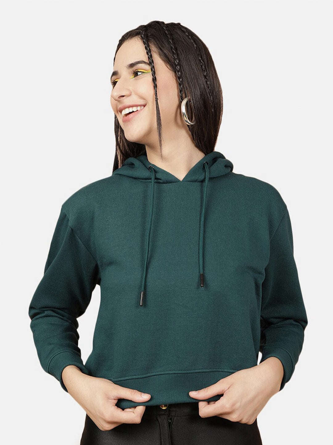 Shop Women's Solid Regular Fit Sweatshirt Online.