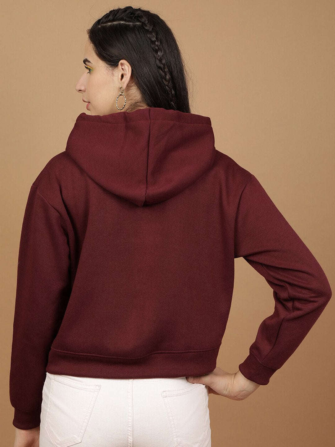 Shop Women's Solid Regular Fit Sweatshirt Online.