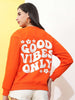 Shop Women's Back Printed Regular Fit Sweatshirt Online.