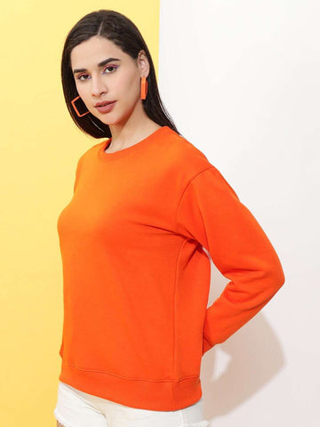 Shop Women's Back Printed Regular Fit Sweatshirt Online.