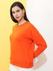 Shop Women's Back Printed Regular Fit Sweatshirt Online.