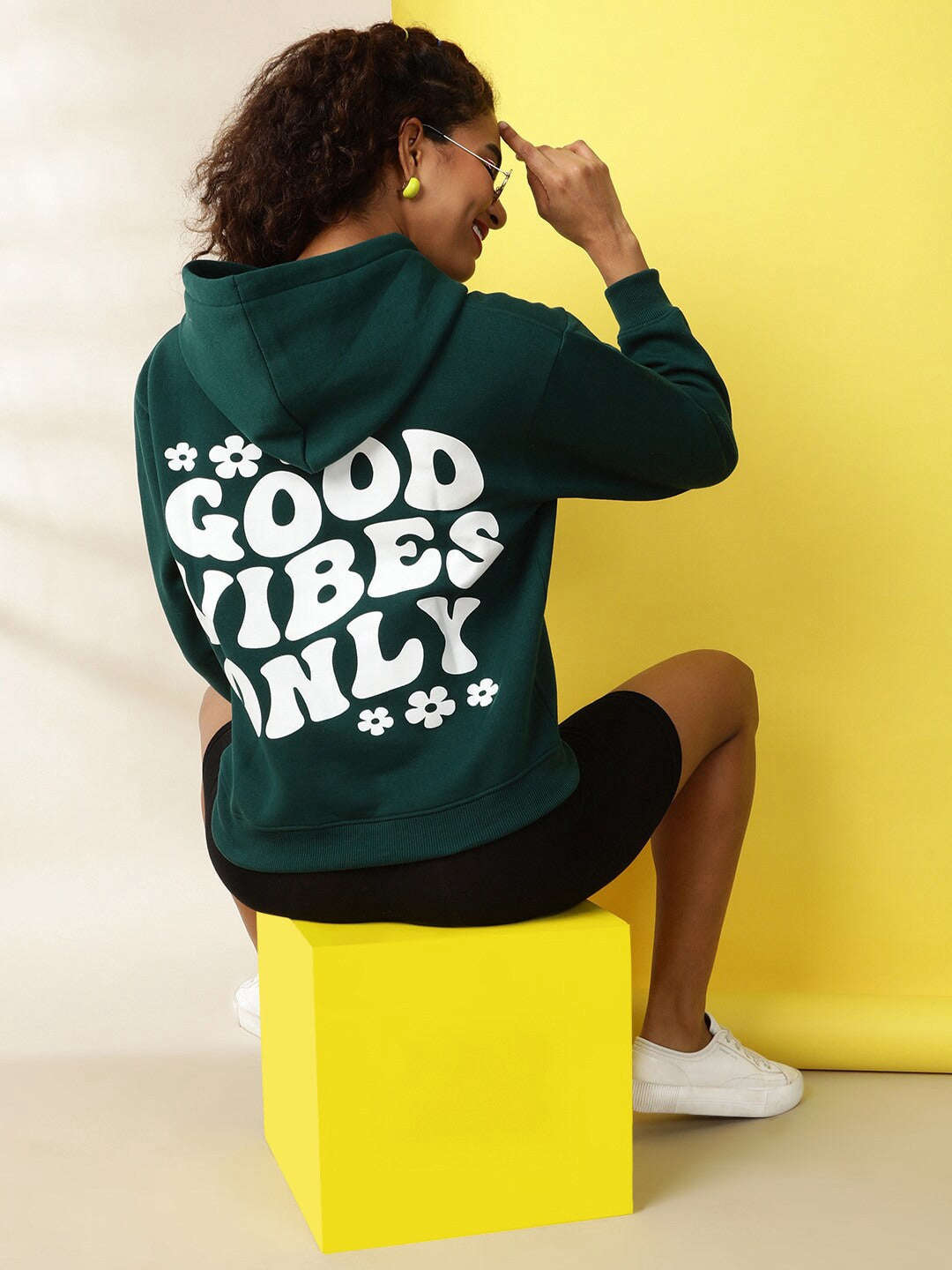 Shop Women's Back Printed Regular Fit Sweatshirt Online.