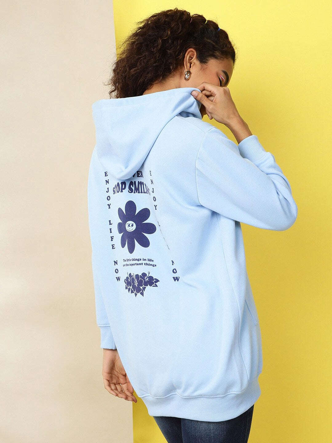 Shop Women's Back Printed Regular Fit Sweatshirt Online.