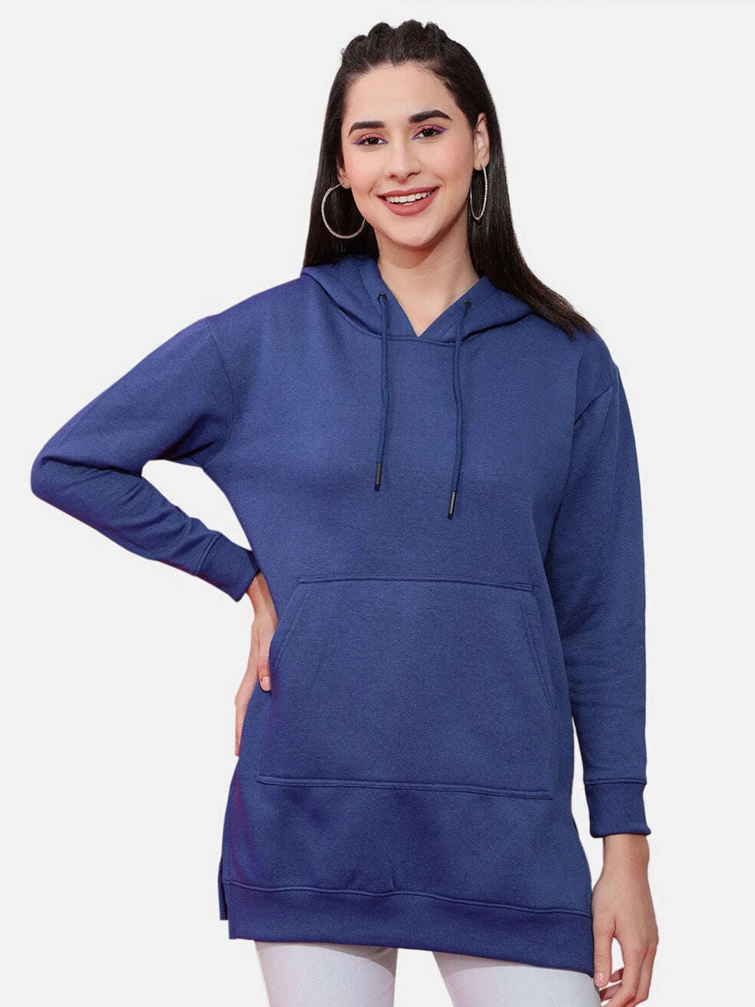 Shop Women's Solid Regular Fit Sweatshirt Online.