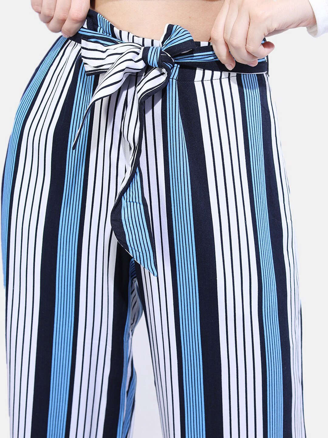 Shop Women Striped Flare Pant Online.