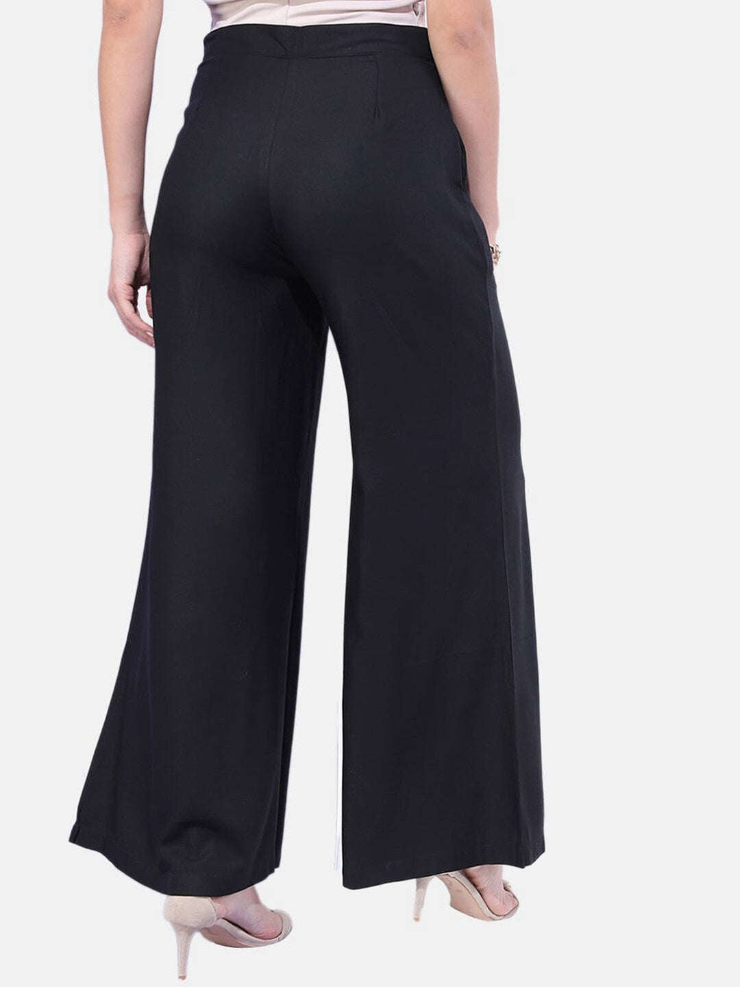 Shop Women Solid Wide Leg Pant Online.