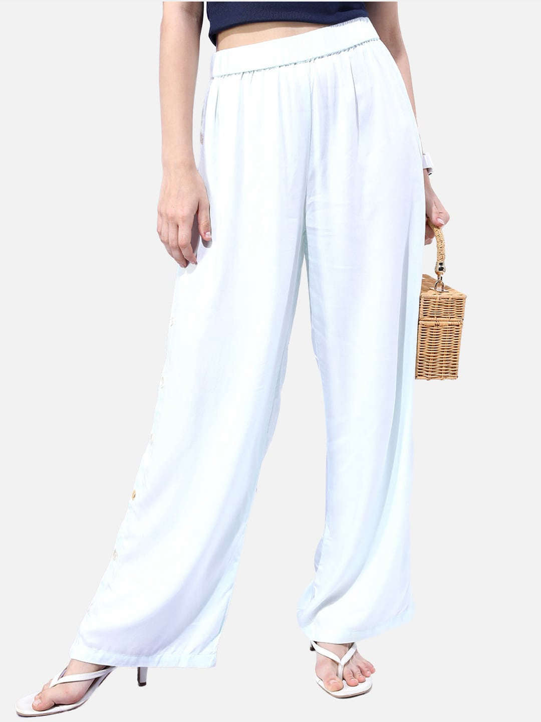 Shop Women Solid Pant Online.