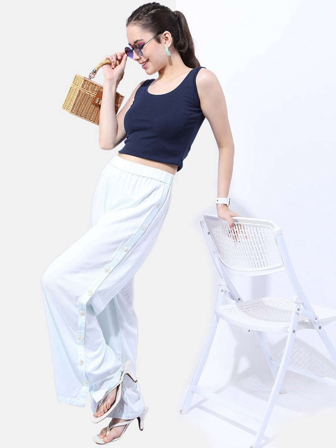 Shop Women Solid Pant Online.