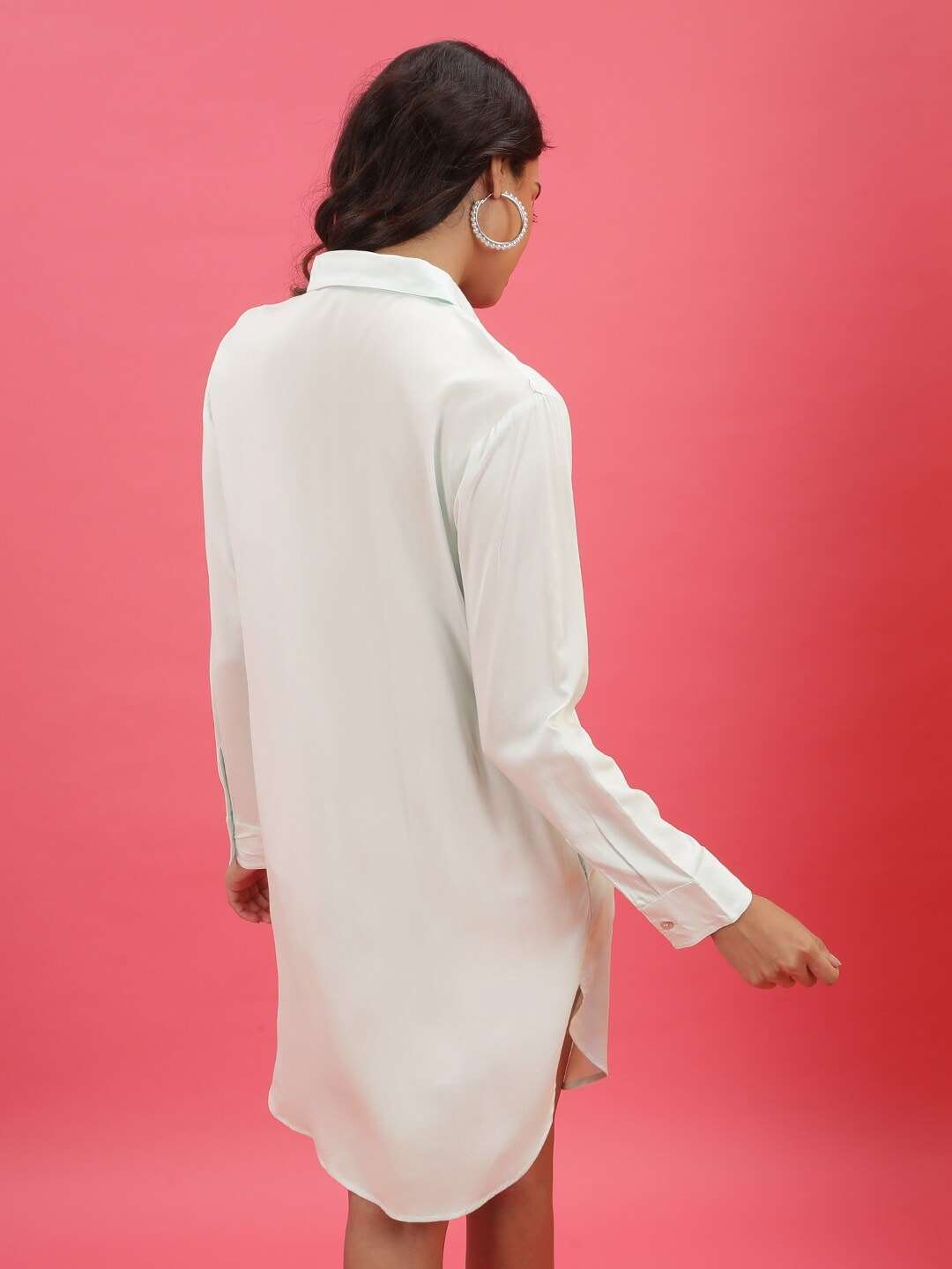 Shop Women Solid Shirt Dress Online.