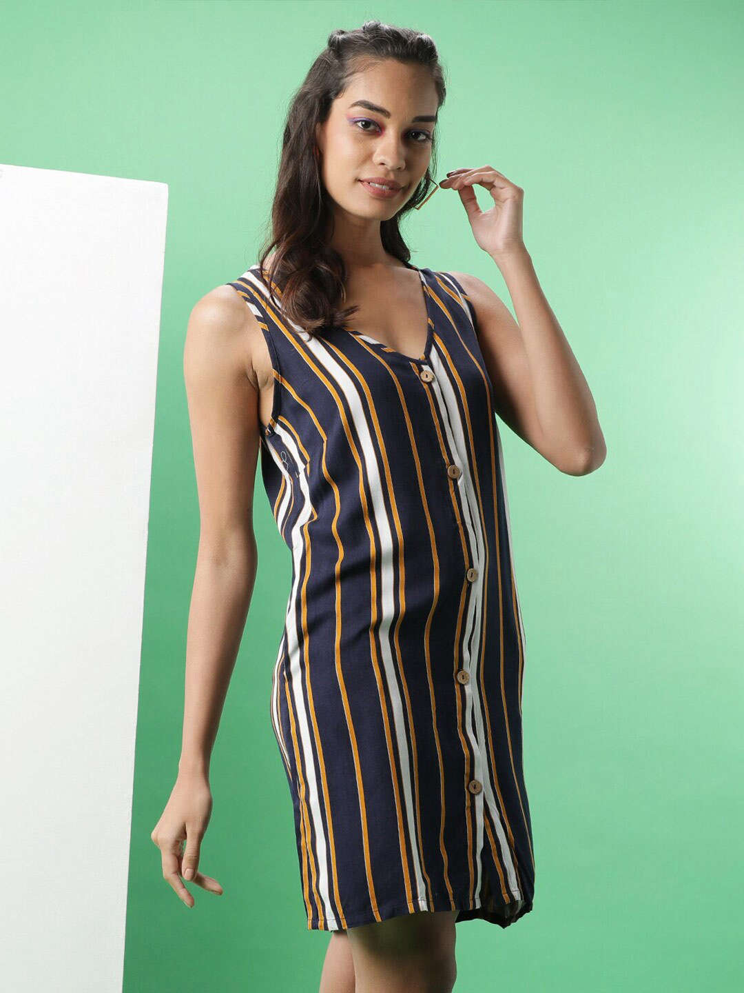 Shop Women Button Down A-Line Dress Online.