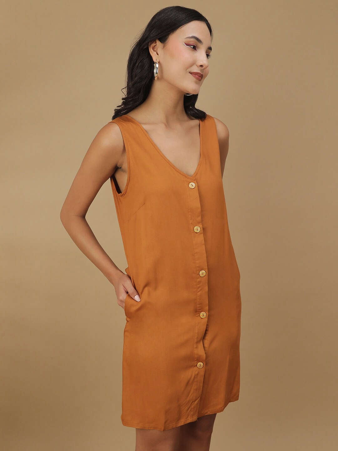 Shop Women Solid A-Line Dress Online.