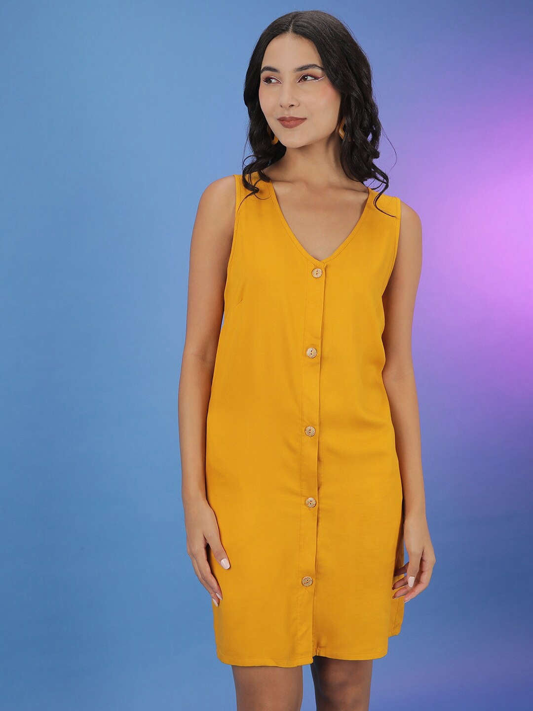 Shop Women Solid A-Line Dress Online.