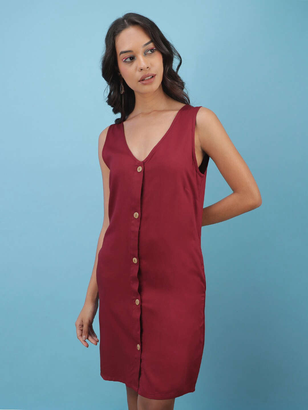 Shop Women Solid A-Line Dress Online.