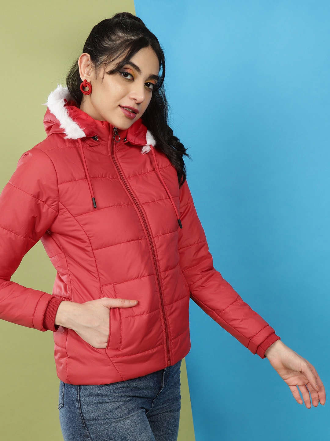 Shop Women Slim Fit Winter Jacket Online.