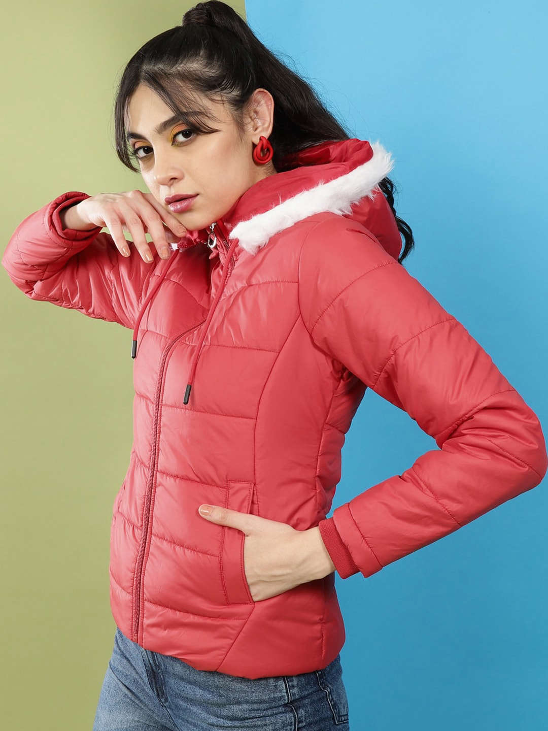 Shop Women Slim Fit Winter Jacket Online.