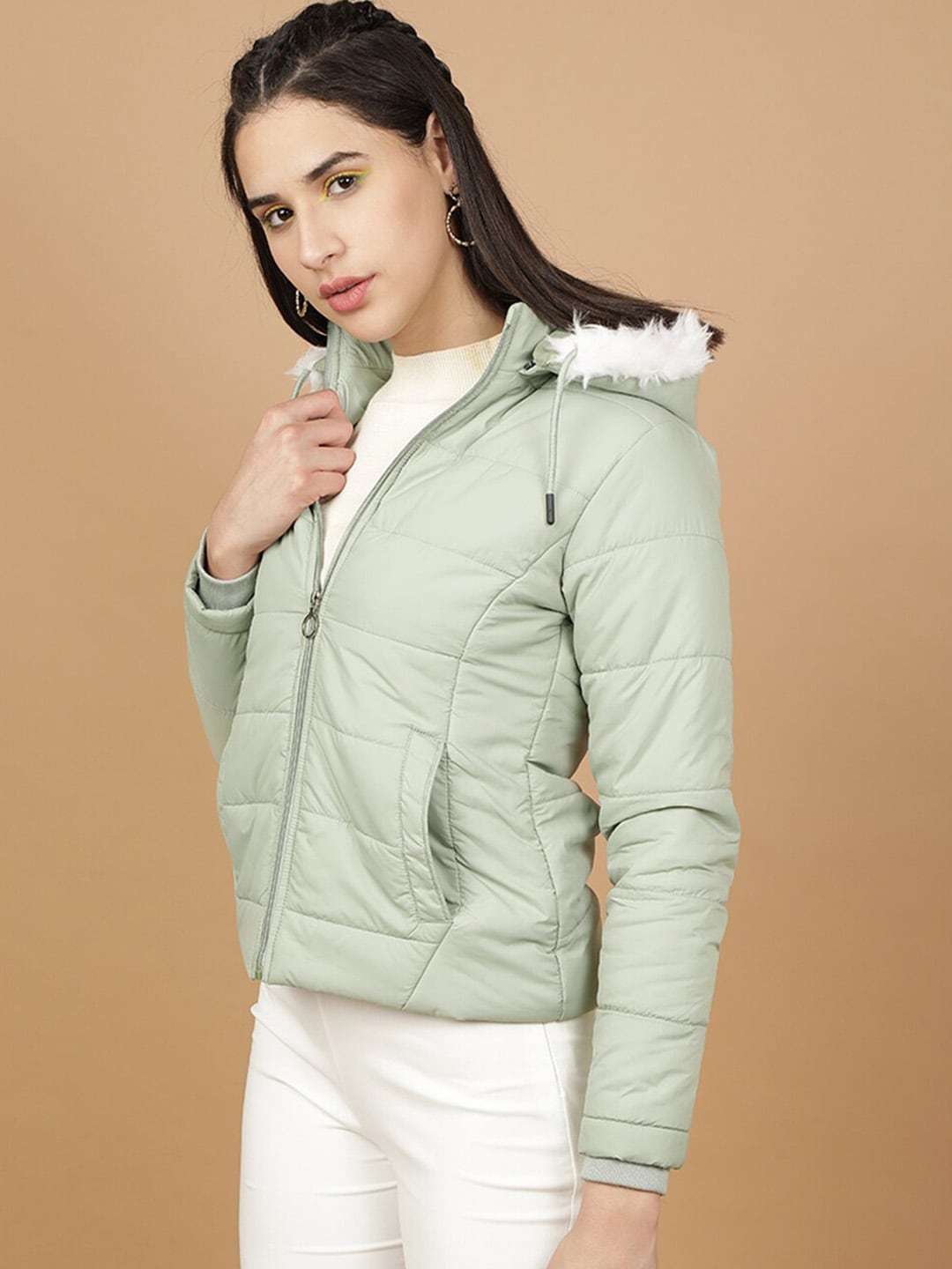 Shop Women Slim Fit Winter Jacket Online.