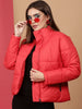 Shop Women High Neck Curved Jacket Online.