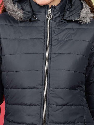 Shop Women Basic Parka With Fur Insert At Hood Online.