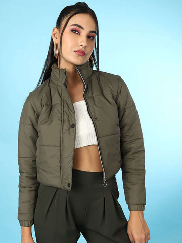 Shop Women Detachable Sleeve Crop Jacket Online.