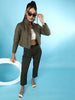 Shop Women Detachable Sleeve Crop Jacket Online.